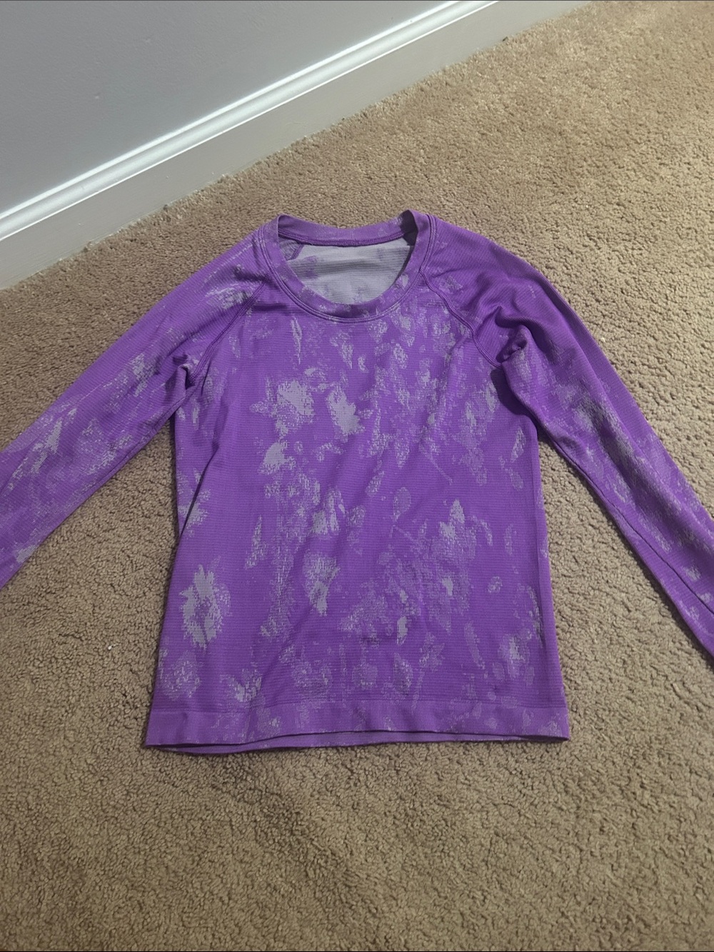 lululemon athletica Purple Long-Sleeve Patterned Performance Top